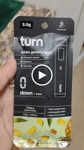 Customer video review of Turn - 2G THCa White Gummy Bear - Indica