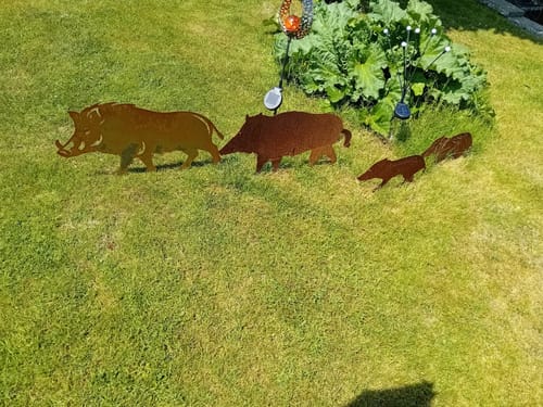 Customer photo review of Gartenstecker Wildschwein