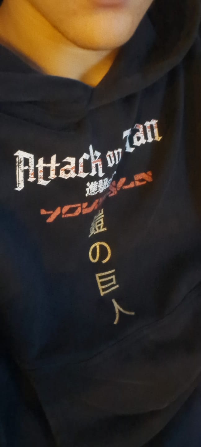 Customer photo review of 5129 - AOT©  x YLA Pullover Hoodies