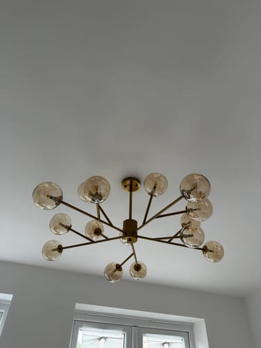 Customer photo review of 15-Light Sputnik Modern Sphere Chandelier