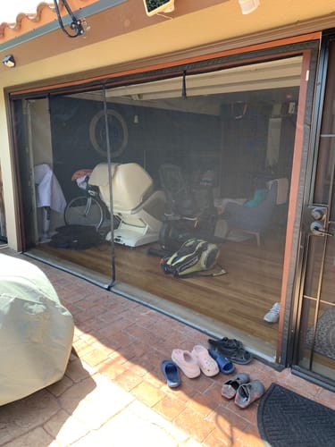 Customer photo review of Custom Garage Screen Door