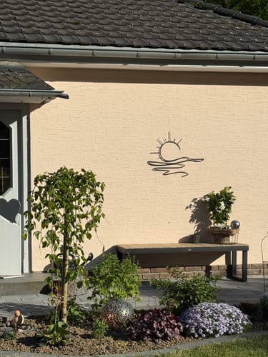 Customer photo review of Décoration Murale en Métal - Soleil (v03)