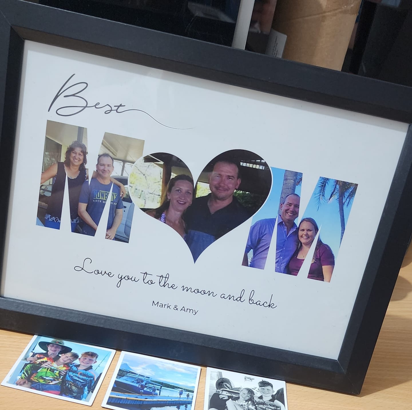 Customer photo review of Best Mom Heart - Personalised Poster