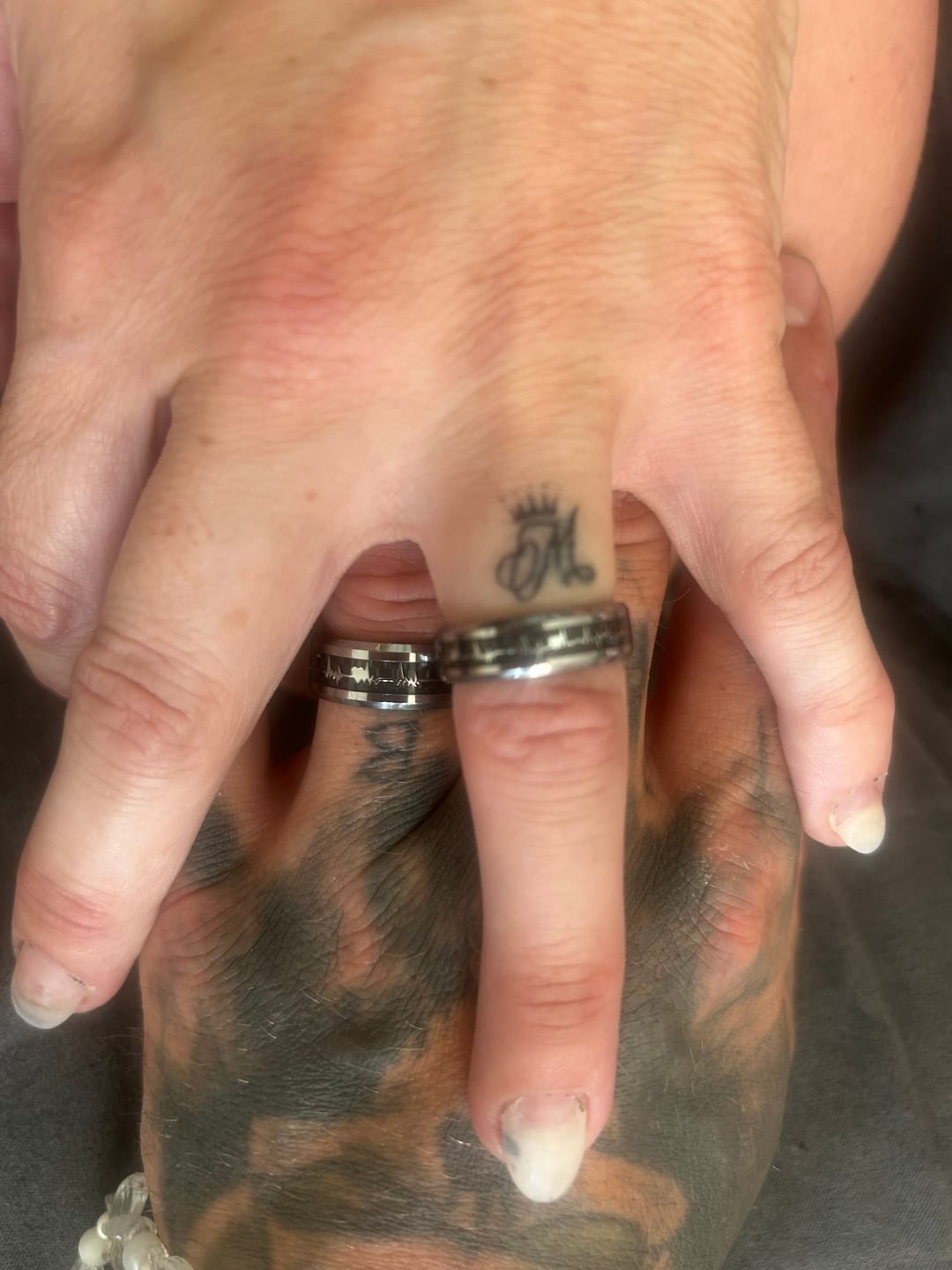 Customer photo review of The Loving Heartbeat Wonder Ring Set