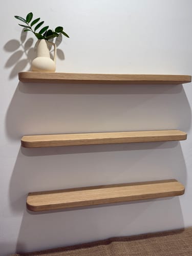 Customer photo review of Curved Floating Shelf