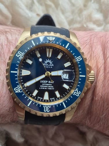 Customer photo review of SOLAR AQUA DEEP BAY SWISS AUTOMATIC PESEUX 224 BRONZE - BLUE
