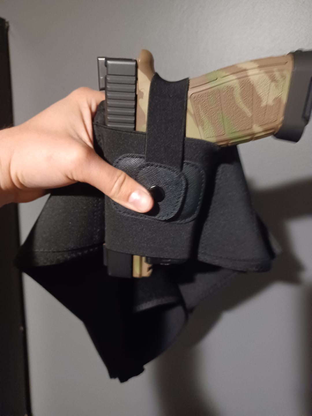 Customer photo review of BravoBelt Laser Fit Edition - Belly Band Holster for Concealed Carry | Compatible with Red Dot, Lasers & Tactical TLR Light Systems -Unisex (Black)