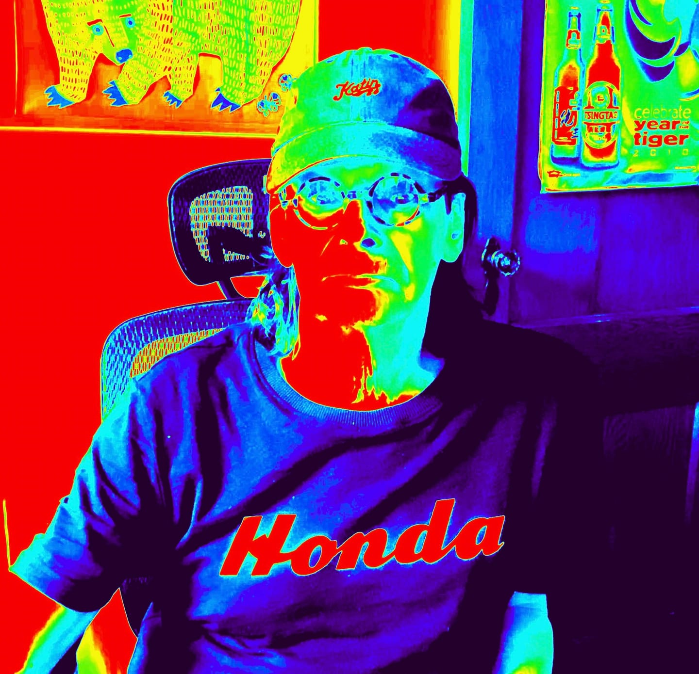 Customer photo review of Vintage Honda Script Tee