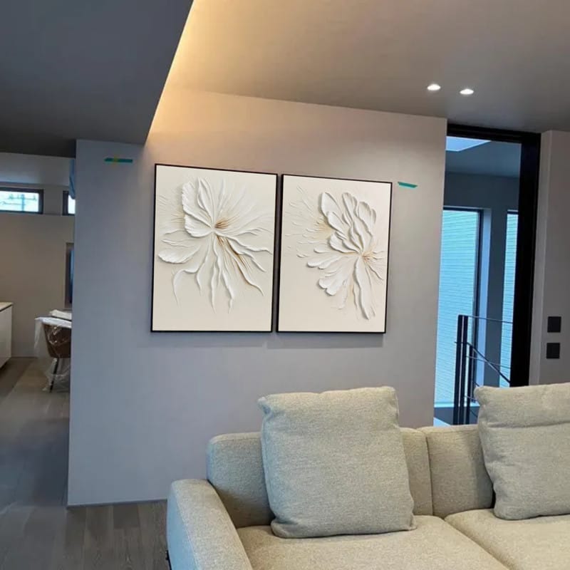 Customer photo review of Flower Textured Painting Canvas #FP057