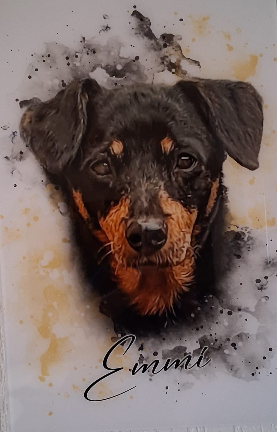 Customer photo review of Tierisches Wasserfarben Hunde Portrait