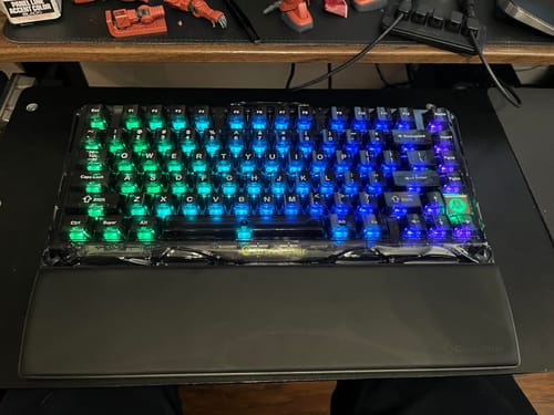 Customer photo review of GravaStar Mercury K1 Lite 75% Wireless Mechanical Gaming Keyboard Gasket Hot Swappable Boy Gift