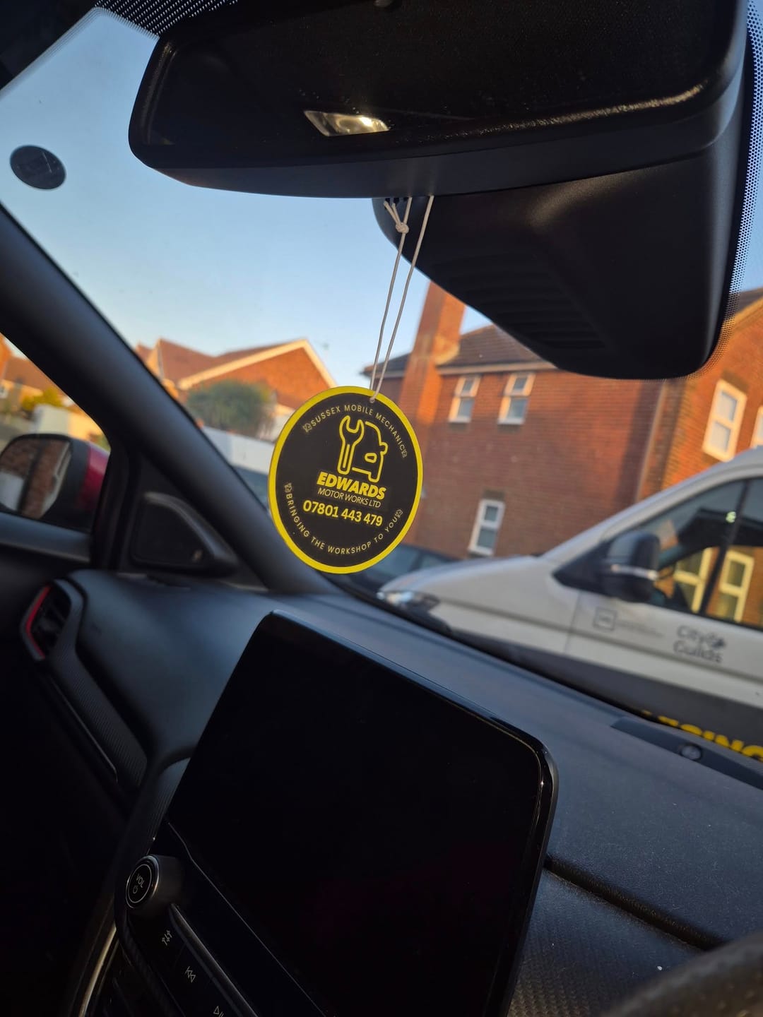 Customer photo review of Promotional Car Air Fresheners - Custom Shape With Your Logo