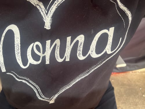 Customer photo review of Nonna Heart Chalkboard T-shirt