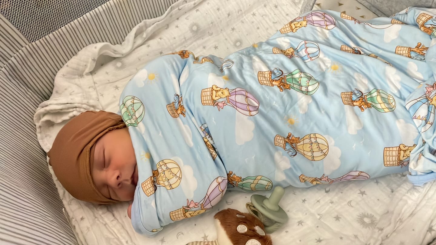 Customer photo review of Bear In The Air Blanket