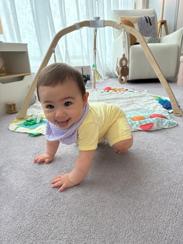 Customer photo review of SS Zipper Romper - BUTTERCREAM