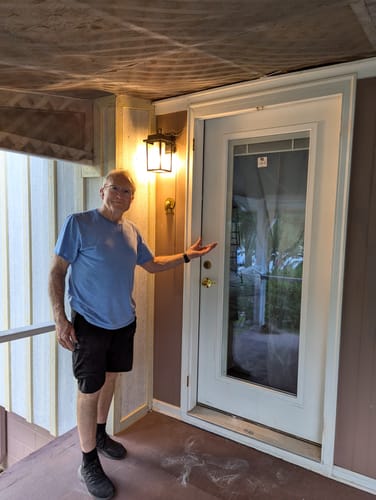 Customer photo review of Raise & Lower Blinds Glass and Frame Kit (Full Lite)