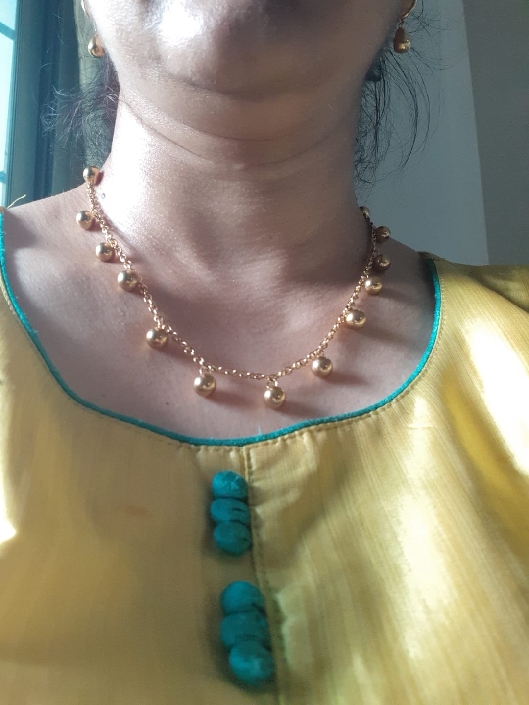 Customer photo review of Beaded Grace Necklace