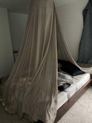 Customer photo review of FaradayLabz™ Silver EMF Protection Bed Canopy