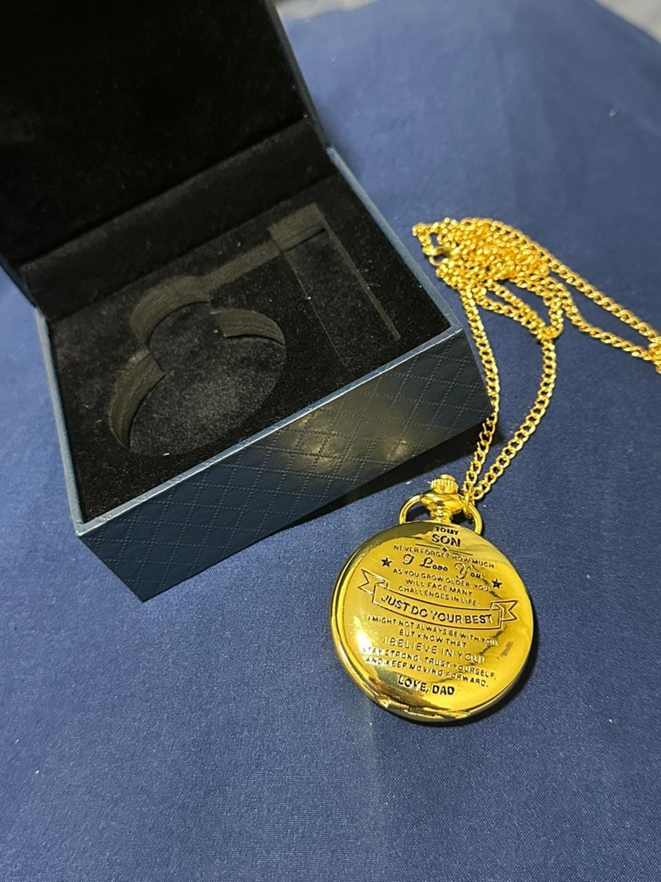 Customer photo review of To My Son / From Dad - Luxury Pocket Watch Gift SS#31