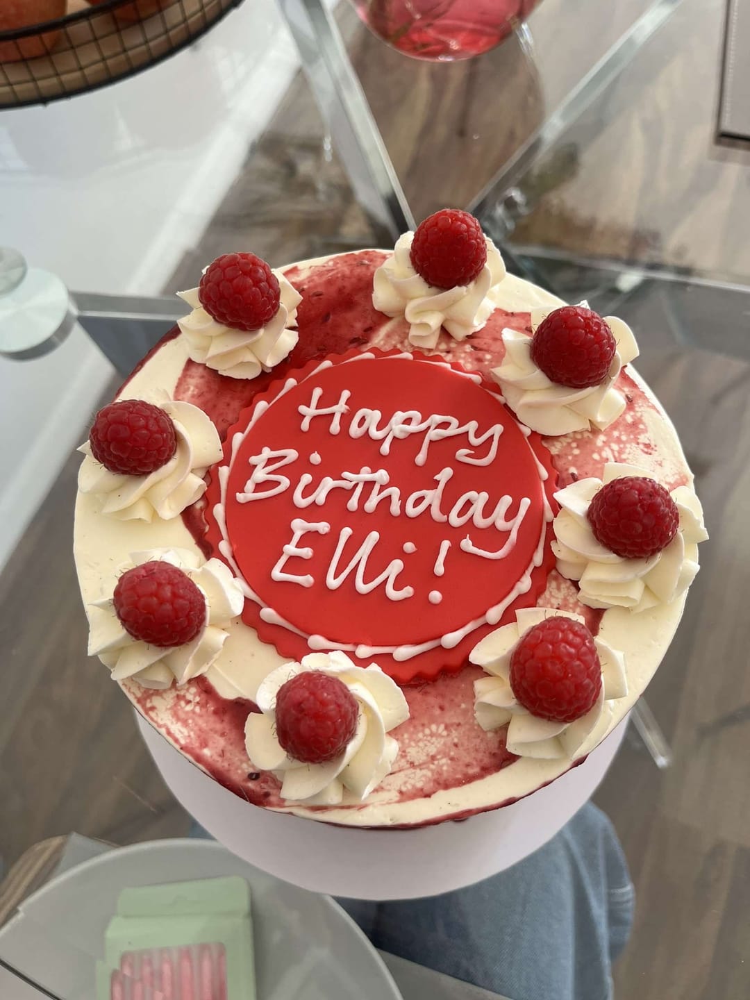 Customer photo review of Raspberry Ripple Cake