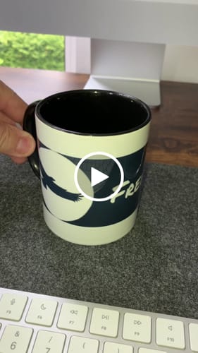 Customer video review of TassenExpress - Becher Keramik Tasse mit Logo bedruckt 325ml Firmenlogo