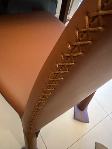 Customer photo review of Clay Leather Dining Chair DC019