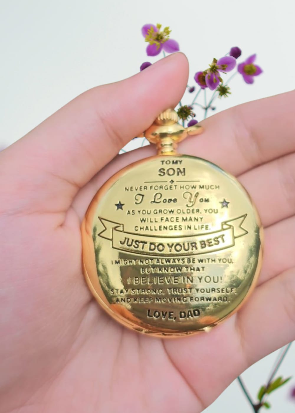Customer photo review of To My Son / From Dad - Luxury Pocket Watch Gift SS#31