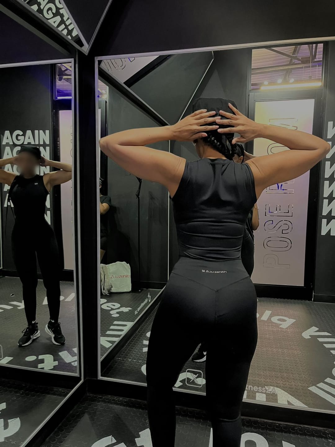 Customer photo review of Cut Out Backless Sports Bra