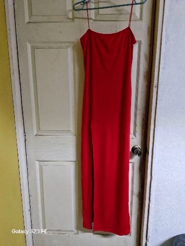 Customer photo review of Polyester Bodycon Dress — Spaghetti Strap Black | KIMLUD