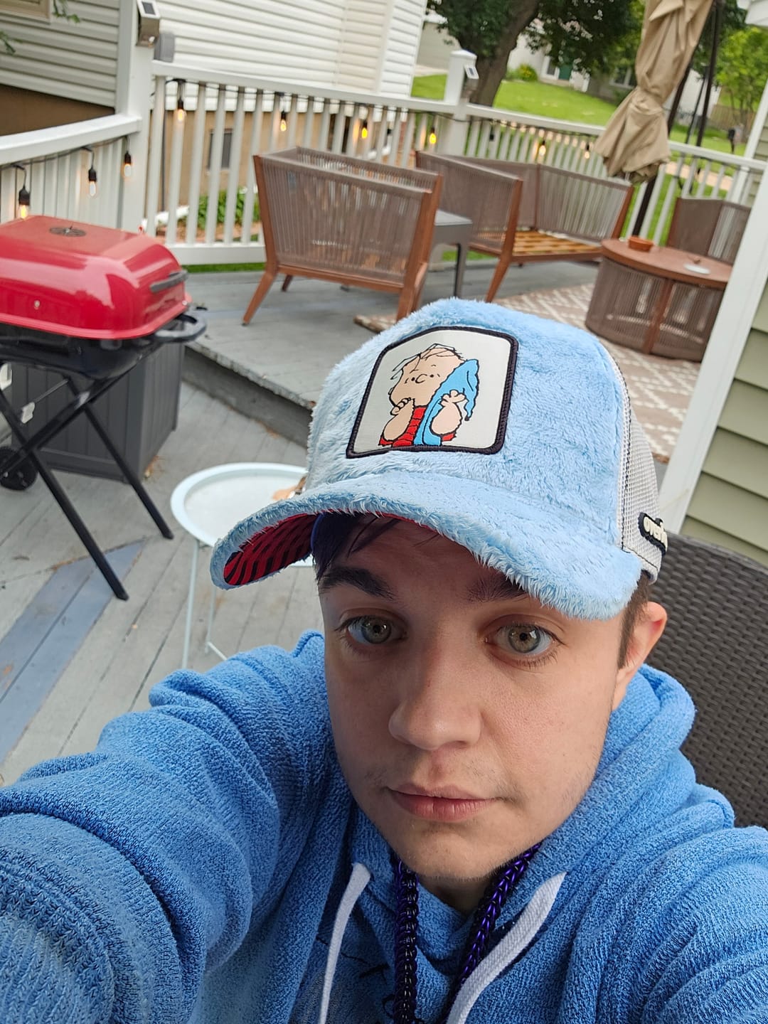 Customer photo review of OVERLORD X Peanuts: Linus Trucker Cap