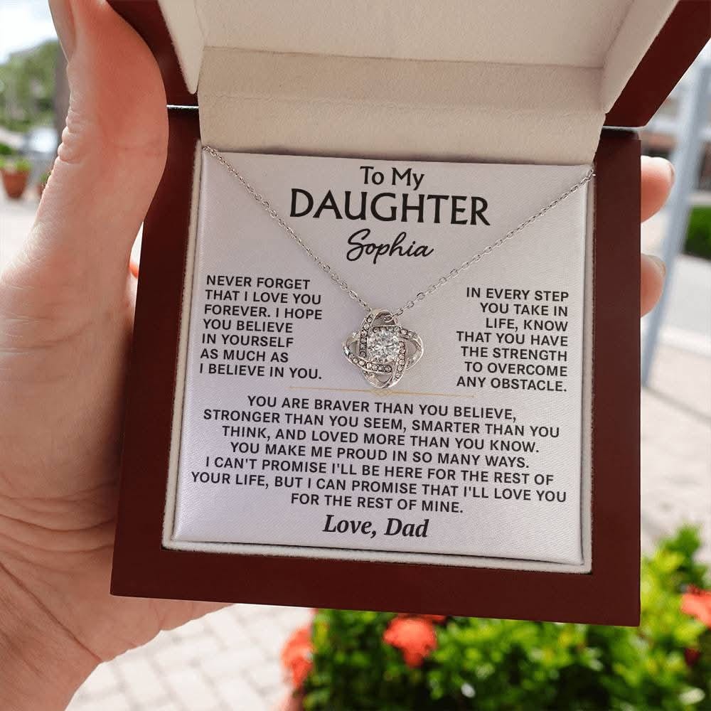 Customer photo review of To My Daughter - Personalized Necklace Gift Set - D16