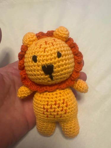 Customer photo review of Handmade Crochet Animal Stuffed Plush Rattle Toys
