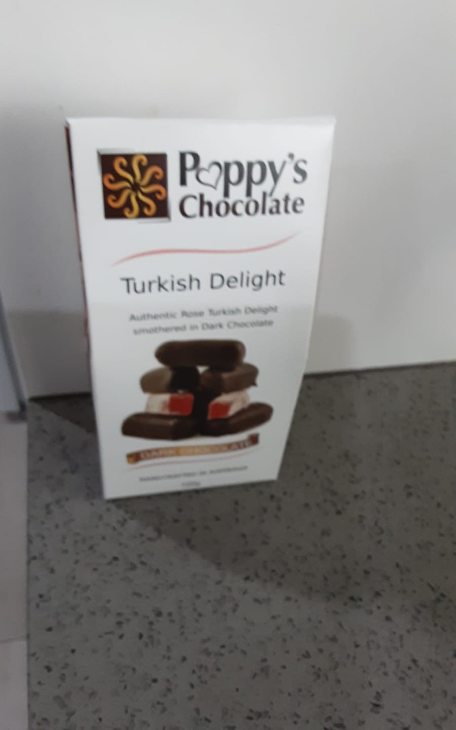 Customer photo review of Chocolate Coated Turkish Delight Dark Chocolate 100g