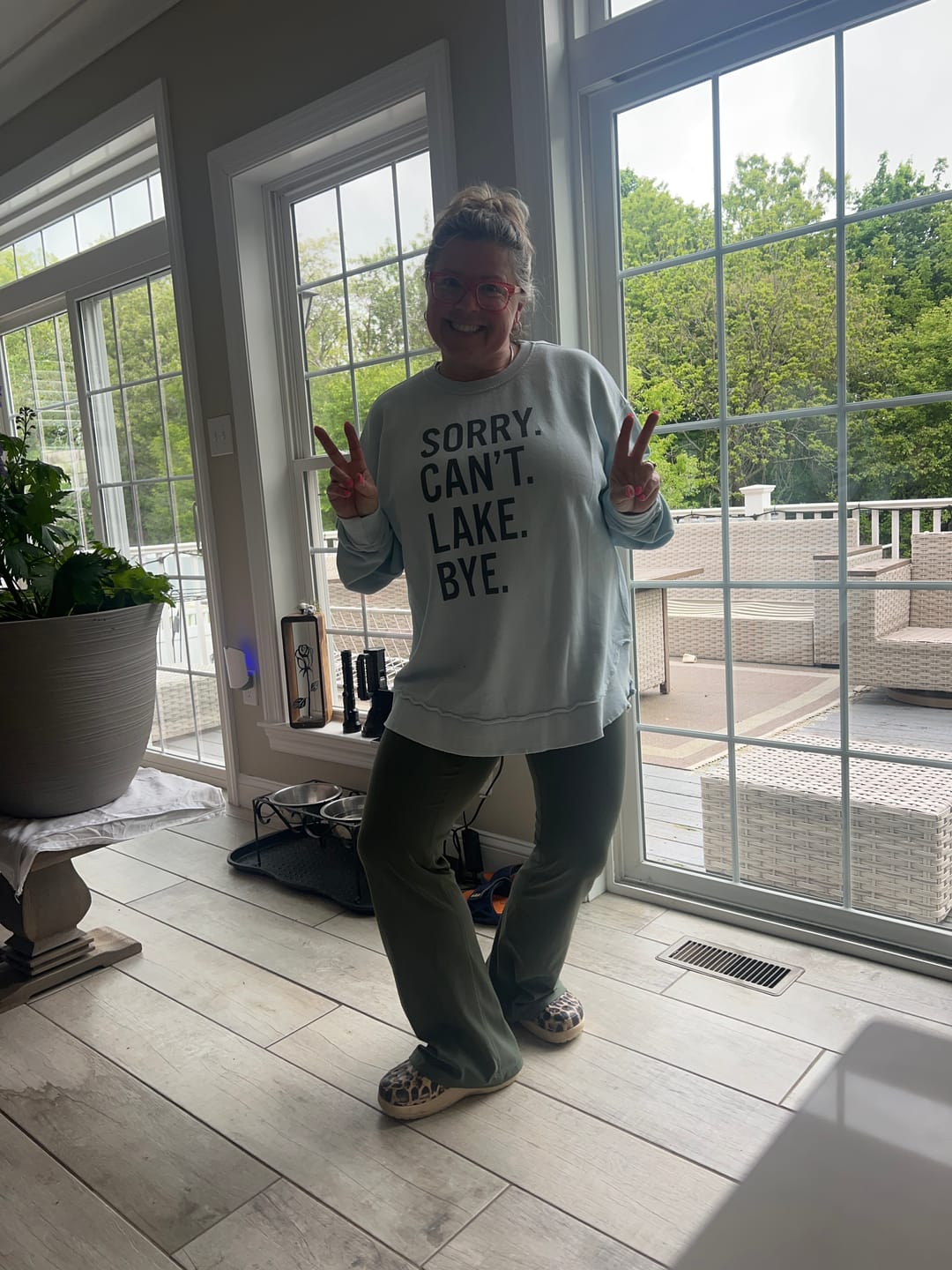 Customer photo review of Sorry Can't Lake Bye