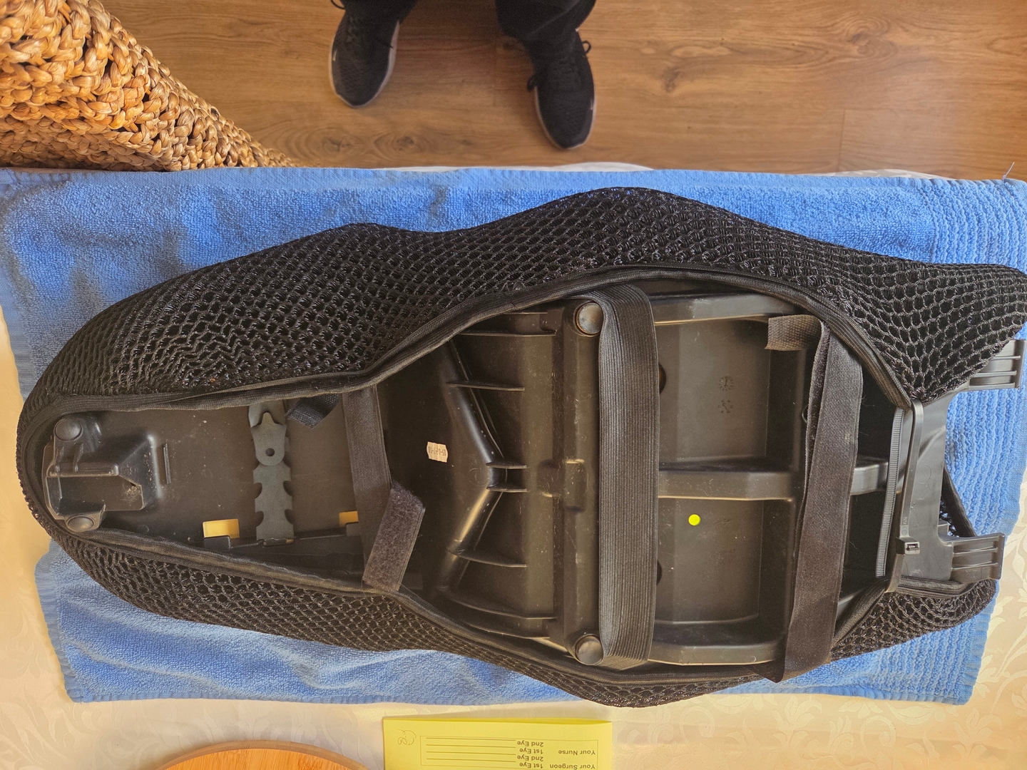 Wind Rider mesh seat cover on a BMW S 1000 XR