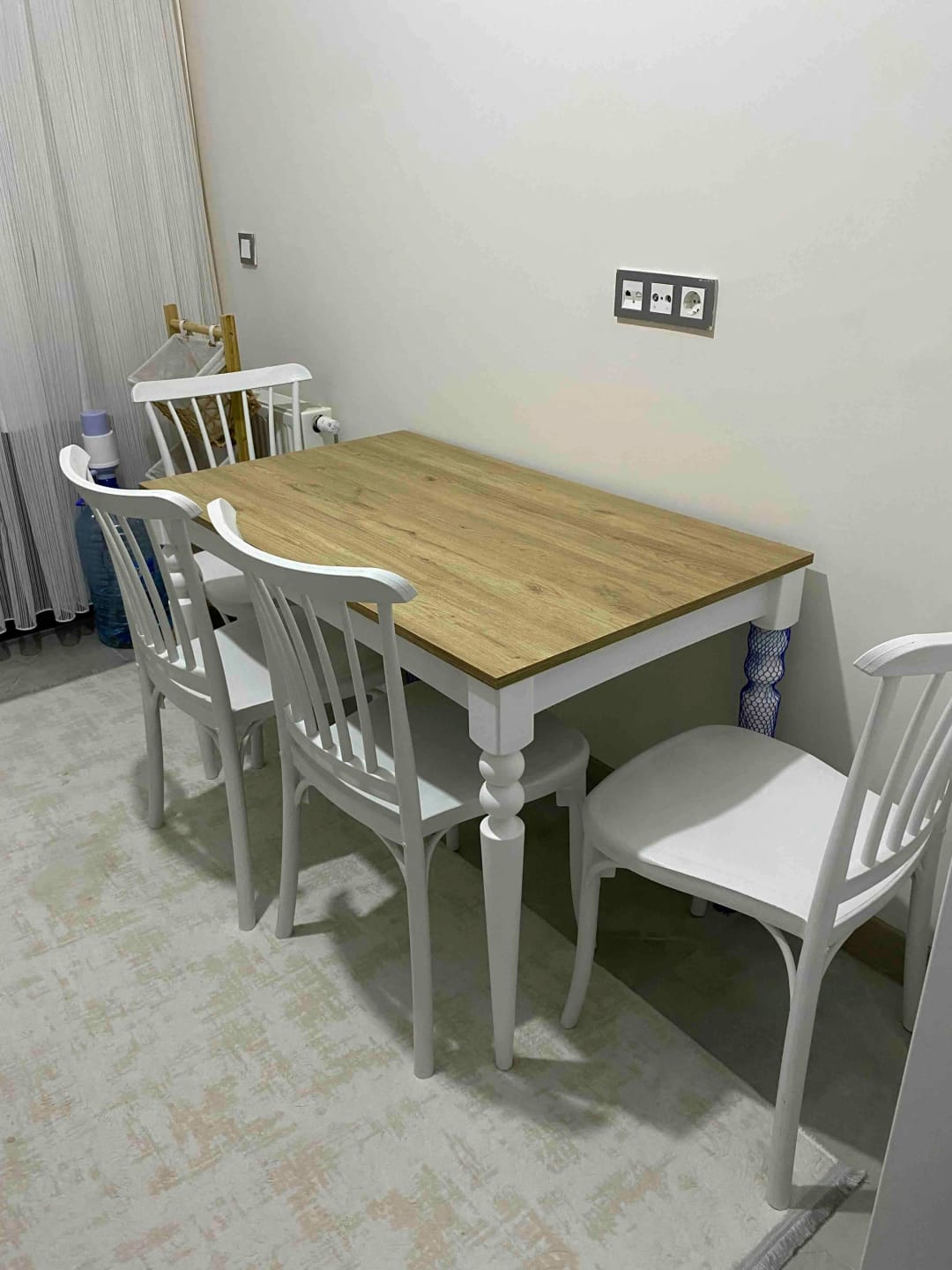 Customer photo review of Rani JA104 Mutfak Masası Yemek Masası Sepet Ceviz - Beyaz