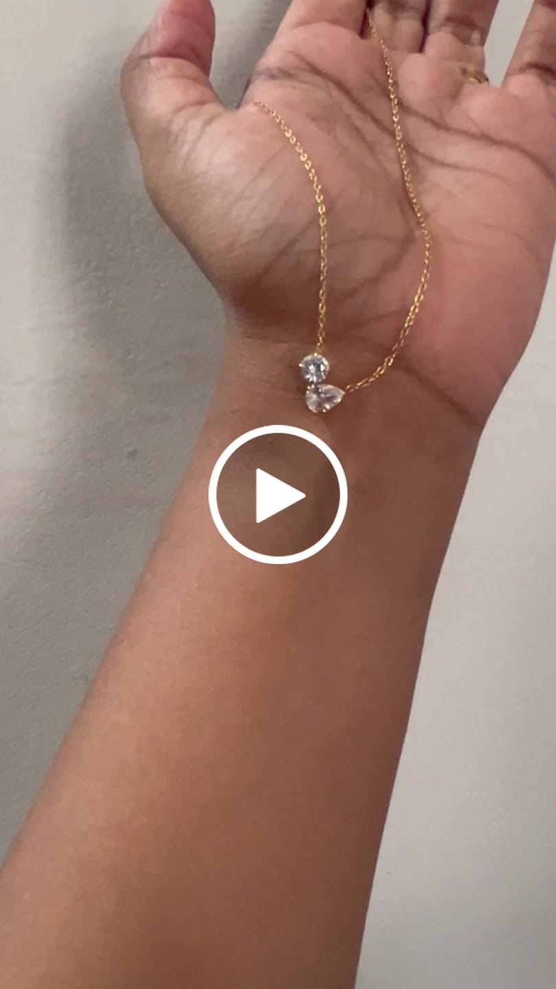 Customer video review of Double Drop Delicacy Gold Chain Necklace