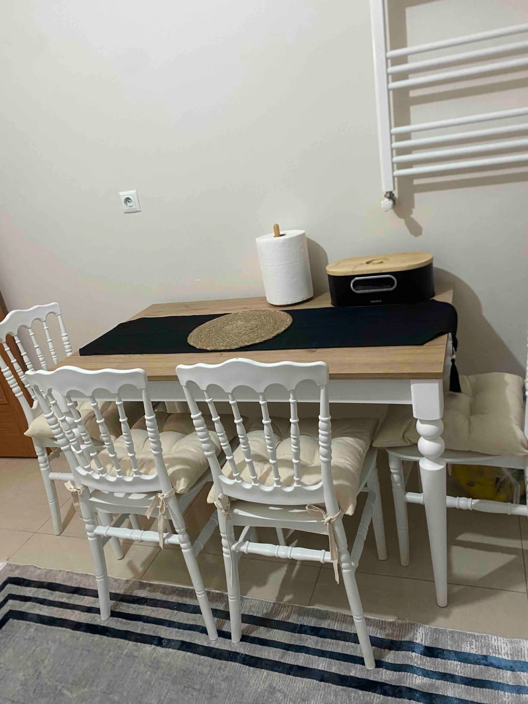 Customer photo review of Rani JA104 Mutfak Masası Yemek Masası Sepet Ceviz - Beyaz