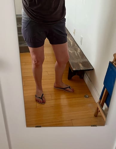 Customer photo review of Slouchy Yoga Shorts