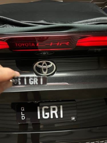 Customer photo review of QLD Prestige Licence Plate Custom Keychain