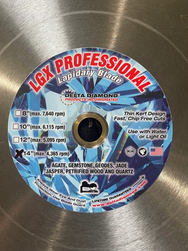Customer photo review of LGX Professional Lapidary Saw Blades for Wet Cutting of Gemstone, Quartz, Agate, Geodes, Petrified Wood, Jasper and More