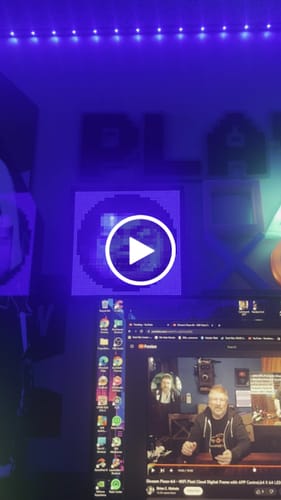 Customer video review of Divoom Pixoo-64 WiFi Pixel Art Display With A 64x64 LED Panel Gaming Deaktop Setup Girl & Boy Gift