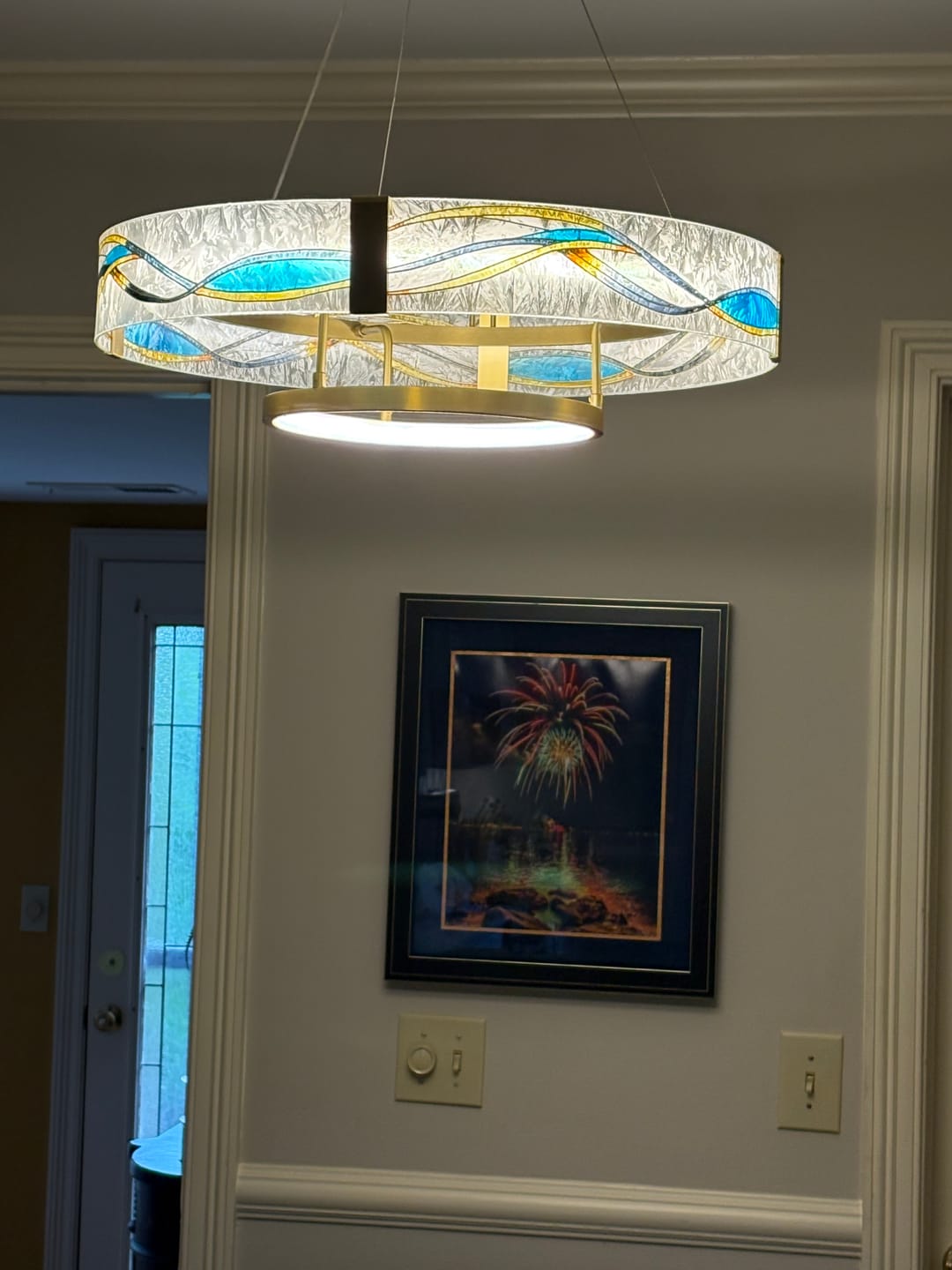 Customer photo review of WOMO Enamel Round Brass Chandelier-WM2335