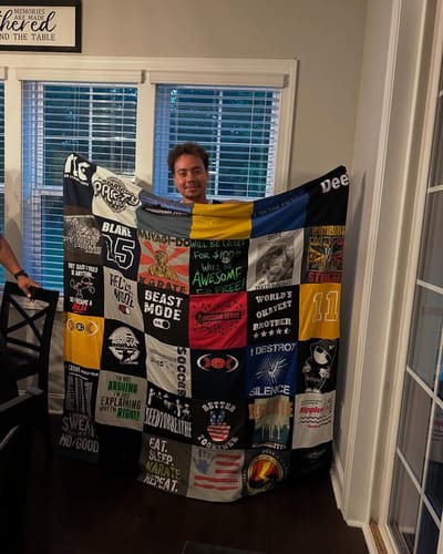 Customer photo review of Premium T Shirt Quilt
