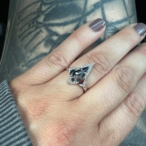 Customer photo review of Kite Halo Ring
