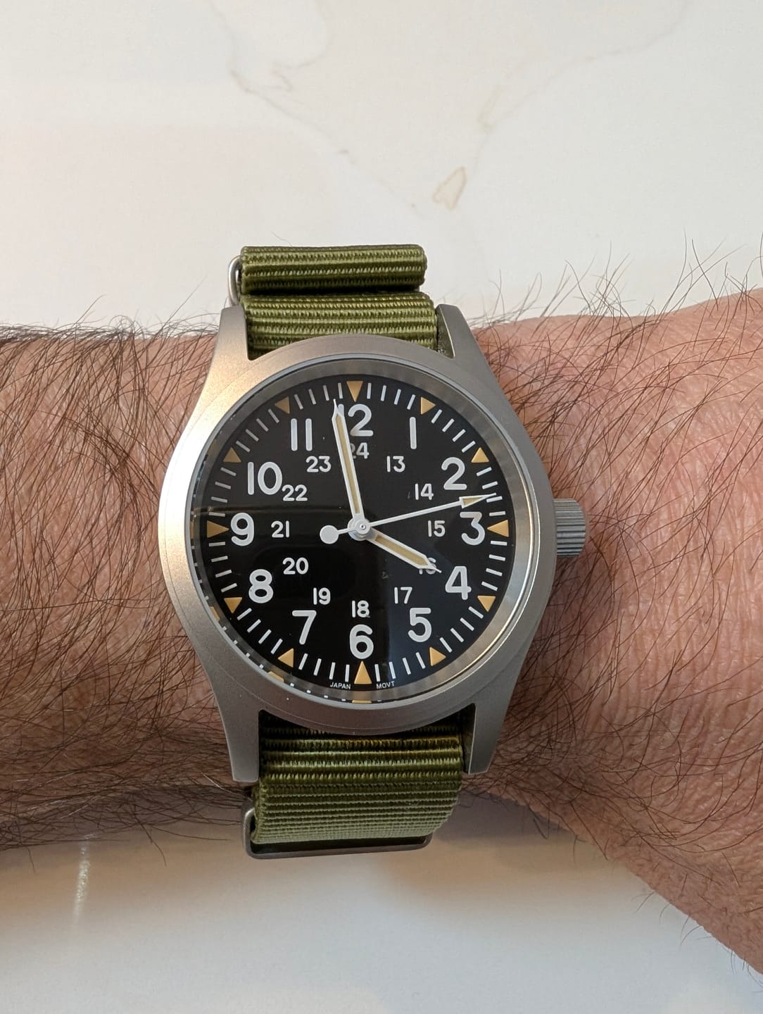 Customer photo review of The "Daily Beater" Field Watch