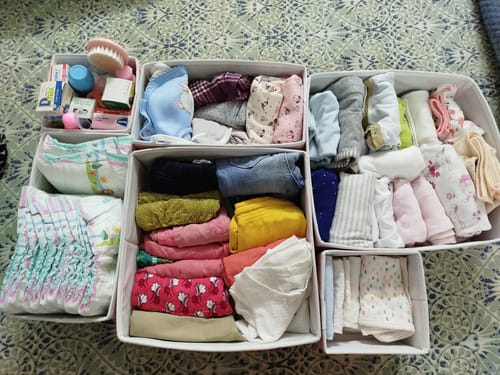 Customer photo review of Qoolish Pack of 6 Pink Drawer Organizer Set