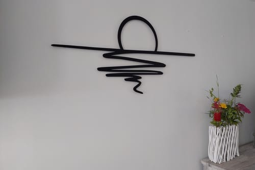 Customer photo review of Décoration murale en métal - Coucher du soleil