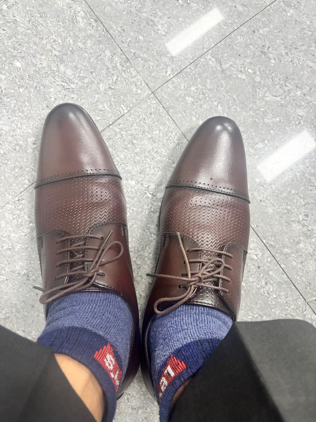 Customer photo review of Bacca Bucci HOMER Formal Shoes with Superior Comfort | All Day Wear Office Or Party Lace-up Shoes