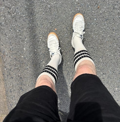 Customer photo review of HH Classic Tube Sox for Athletic Use - Natural/Black